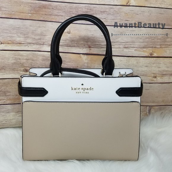 Kate Spade Staci Medium Satchel Warm Beige NWT - Picture 2 of 12